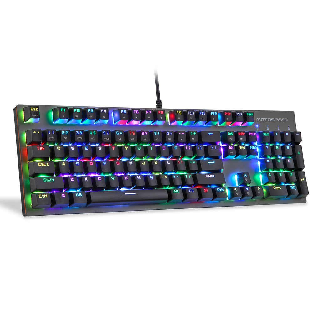 MOTOSPEED CK89 Mechanical Keyboard Gaming Keyboard Wired USB Customized LED RGB Backlit with 104
