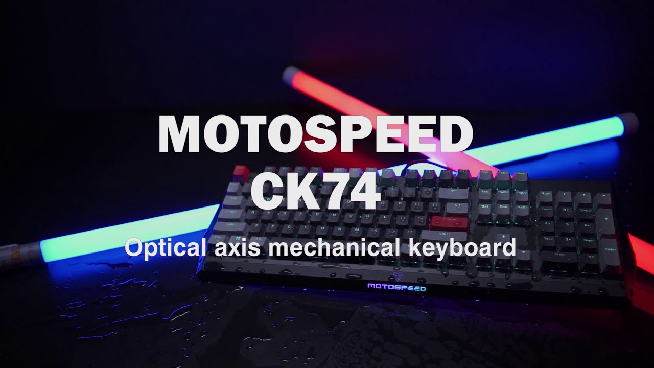 Motospeed CK74 Monochrome Optical Axis Mechanical Keyboard