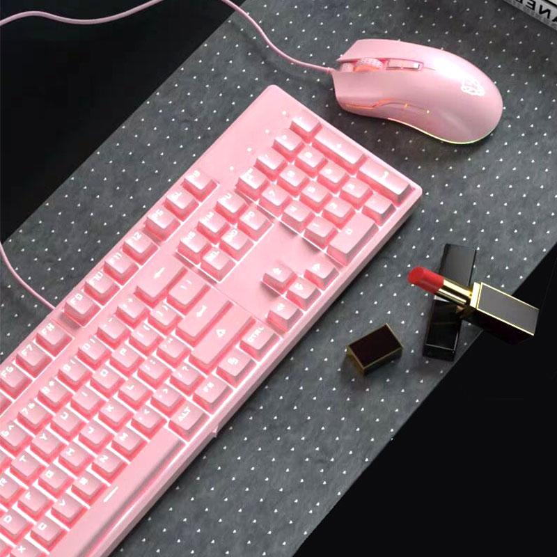 CK700 Zeus Optical switch, Icu blue backlit Keyboard Mouse Combo-Pink color ( PHÍM + CHUỘT )