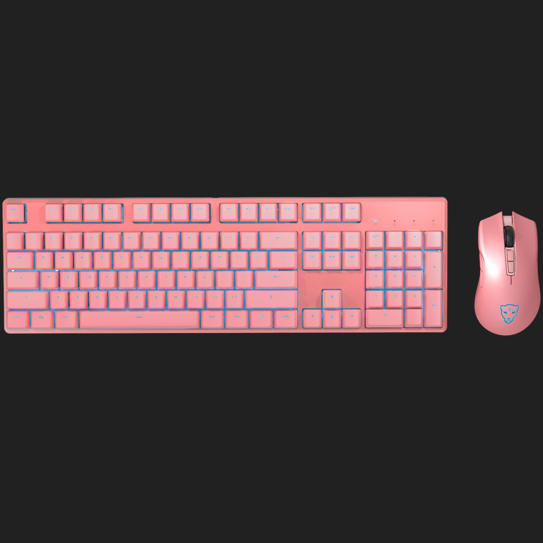 CK700 Zeus Optical switch, Icu blue backlit Keyboard Mouse Combo-Pink color ( PHÍM + CHUỘT )